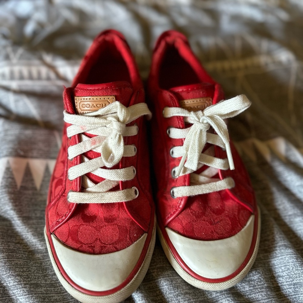 Red Coach Barrett Sneakers 6b